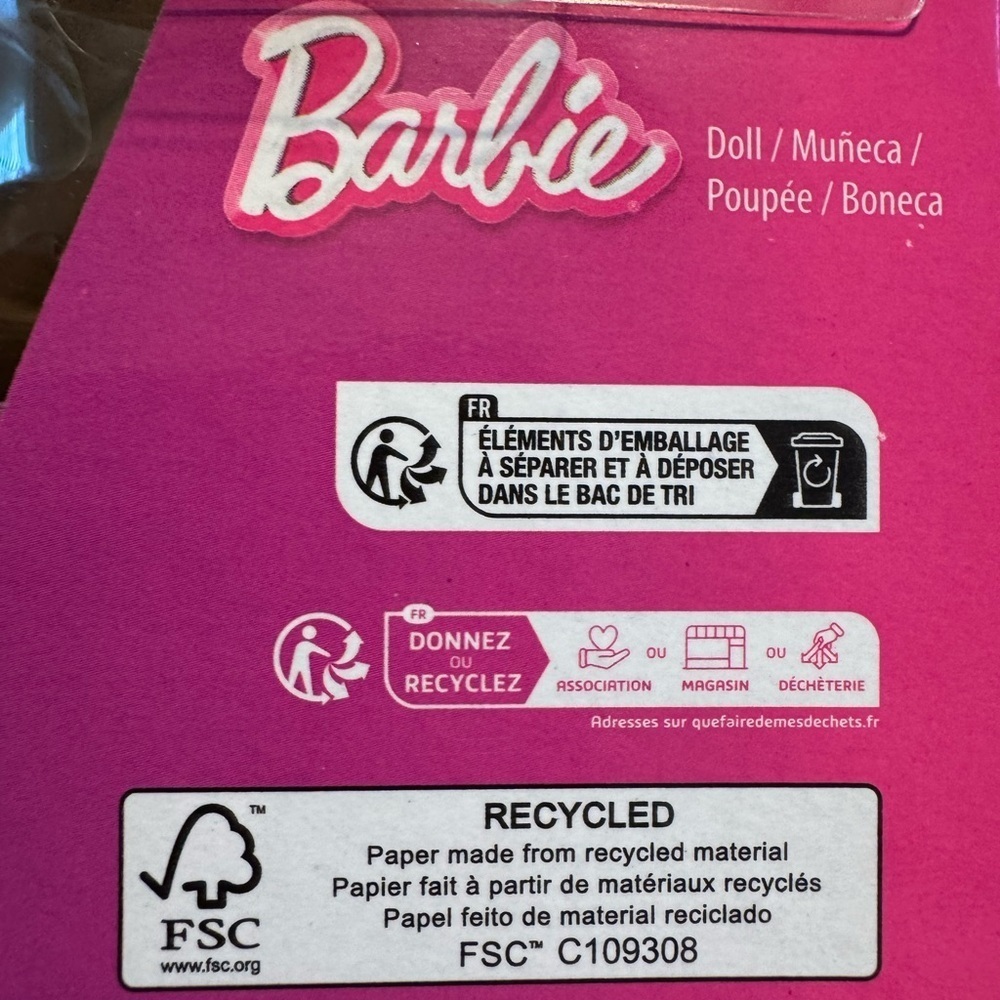 2024 Mattel AFB (American Foundation For The Blind) Barbie HRH17 NEW IN BOX - Picture 6 of 9